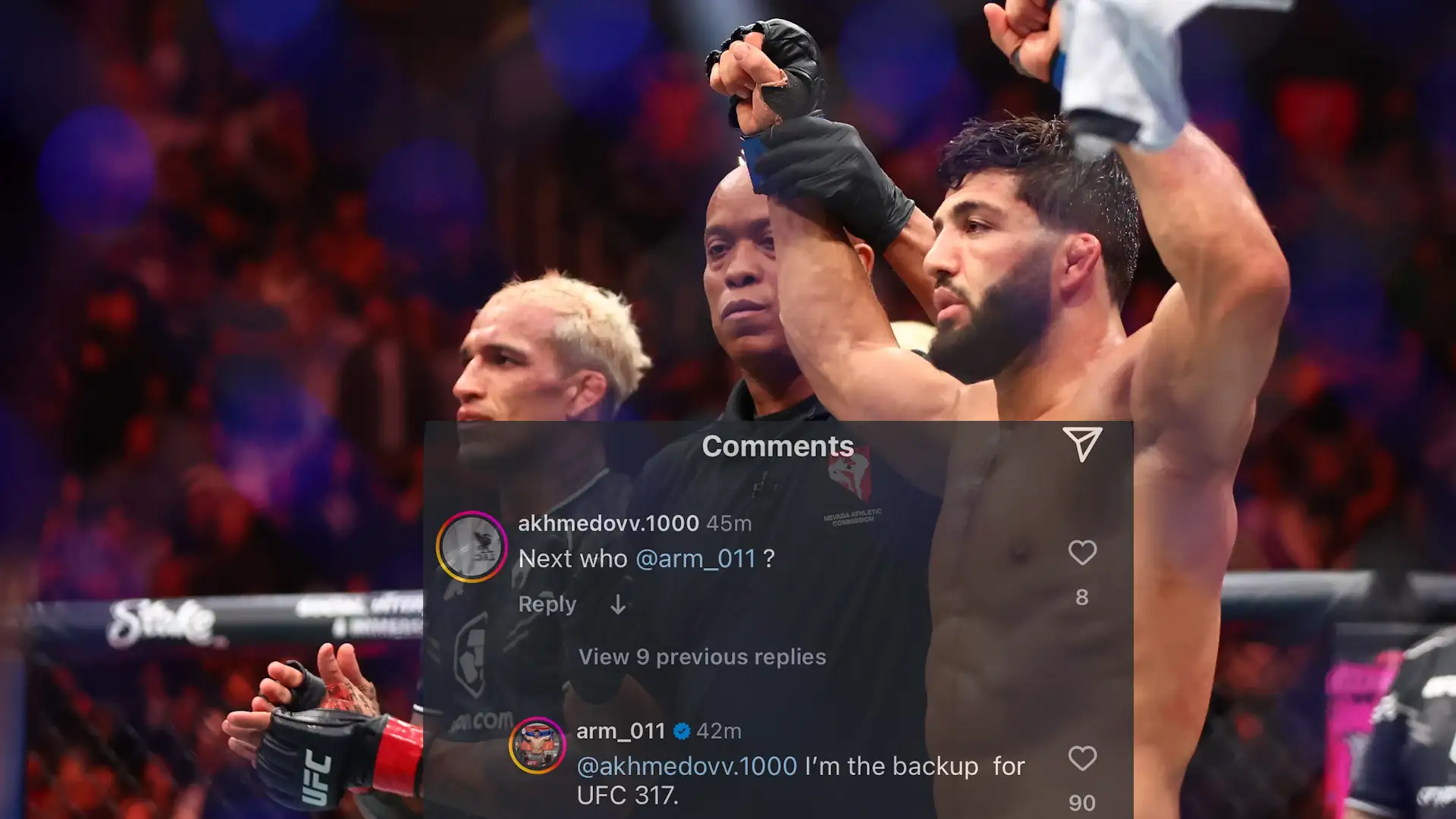 Preview Арман Царукян назван резервным бойцом главного события UFC 317