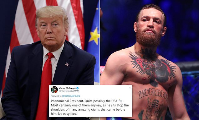 Preview Конор Макгрегор и звезды UFC откликнулись на объявление Дональда Трампа о бое в Белом доме