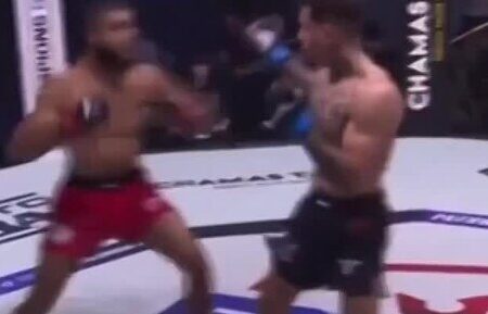 Густаво Оливейра показал потрясающий нокаут локтем с разворота на PFL Europe 2