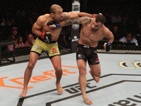 Жозе Альдо владеет тремя основными рекордами UFC в полулегком весе, которые Александр Волкановски все еще может превзойти