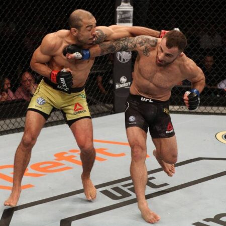 Жозе Альдо владеет тремя основными рекордами UFC в полулегком весе, которые Александр Волкановски все еще может превзойти