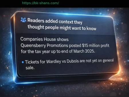 Публикация Ring Magazine со «слухом» о Queensberry вызвала Примечание сообщества на X