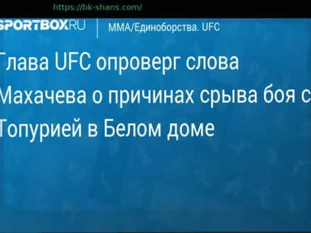 Президент UFC опроверг версию Махачева о причинах срыва боя с Топурией в Белом доме