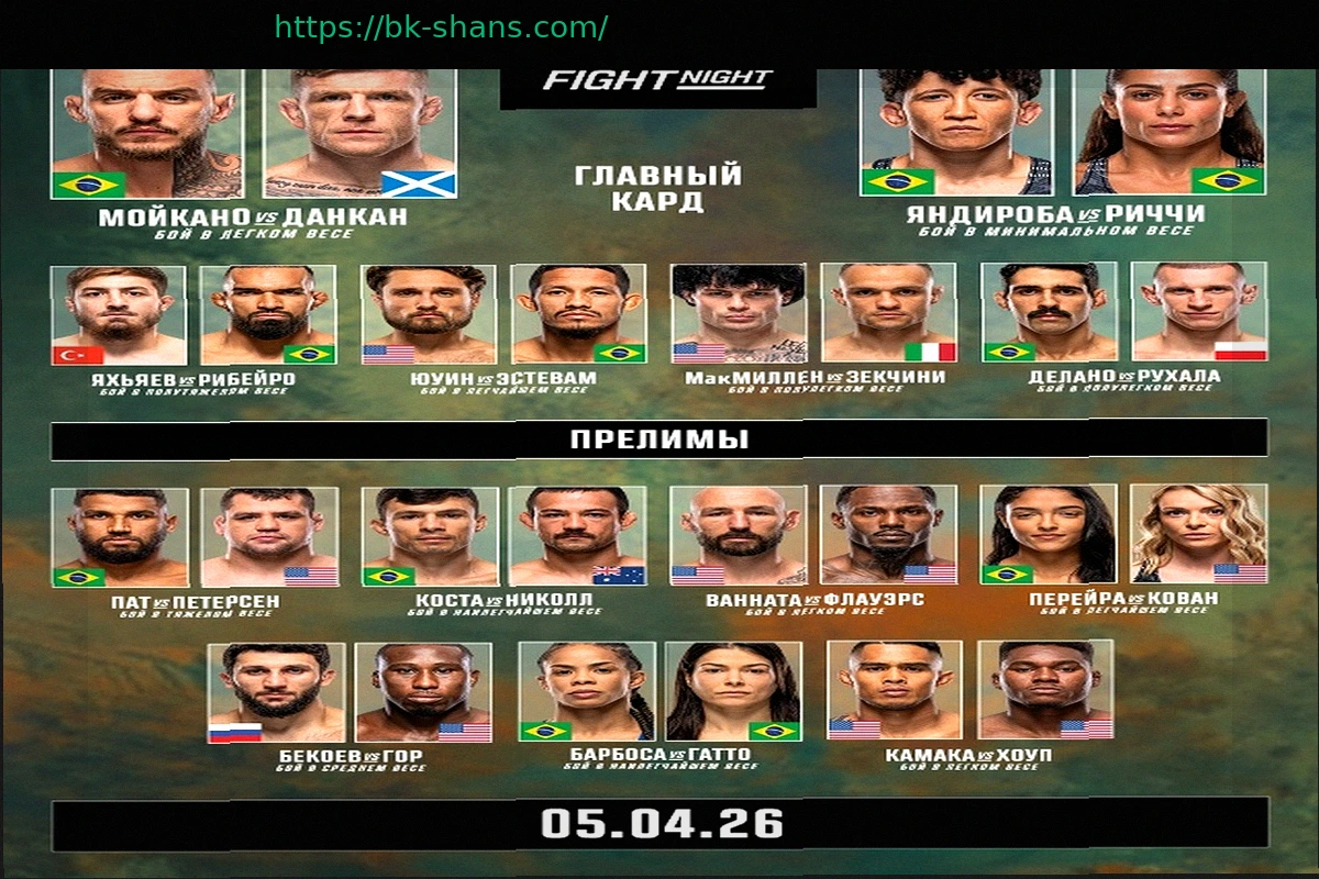 Preview UFC Fight Night 272: Карнейро финишировал Данкана сабмишеном