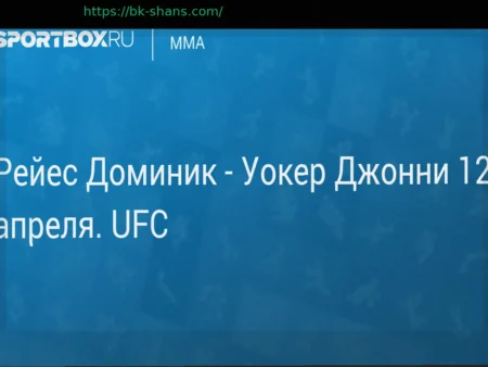 UFC: Доминик Рейес vs Джонни Уокер (12 апреля) – Прогноз, Трансляция и Кард Боя