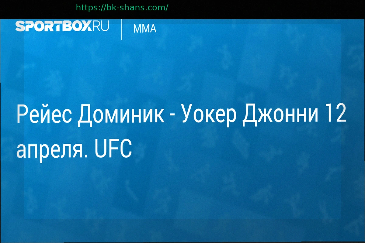 Preview Предстоящий бой UFC: Доминик Рейес против Джонни Уокера – прогноз, трансляция и полный кард 12 апреля